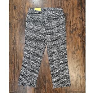 Hilary Radley Cropped Pants Size Small Black White New